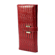 Korean Crocodile Pattern Long Leather Women's Top Grade Wallet Ladies Purse ILML