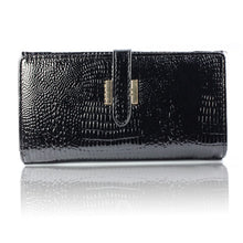 Korean Crocodile Pattern Long Leather Women's Top Grade Wallet Ladies Purse ILML