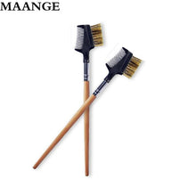 Makeup Tools Wood Hle Double Eyebrow Comb Brush Makeup Brushes Professional Volume Eyelashes cosmetics Tool ILML