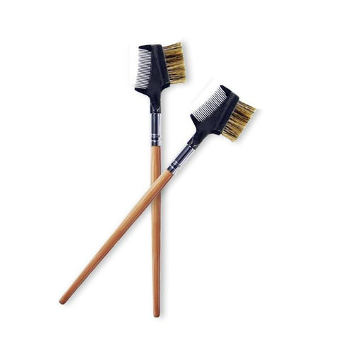 Makeup Tools Wood Hle Double Eyebrow Comb Brush Makeup Brushes Professional Volume Eyelashes cosmetics Tool ILML