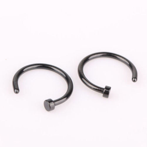 Nose Open Hoop Ring Earring Body Piercing Studs Gift Stainless Steel ILML