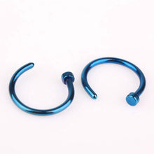 Nose Open Hoop Ring Earring Body Piercing Studs Gift Stainless Steel ILML