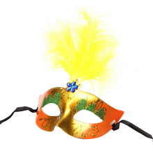 1X Charming Multi-colored Halloween Sexy Adult Feather Plastic Mask Lovely luminous Christmas Party feather mask ILML