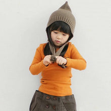 2-7Y Baby Kids Boys Girls Unisex Long Sleeve Clothes Crewneck Children T-shirts Pocket Decor Shirt Clothing PY1 ILML