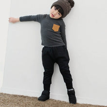 2-7Y Baby Kids Boys Girls Unisex Long Sleeve Clothes Crewneck Children T-shirts Pocket Decor Shirt Clothing PY1 ILML