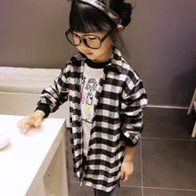 2-7Y Children Kids Boys Girls Shirts Long Sleeve Shirts Plaids Checks Tops Costume Shirt ILML
