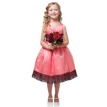 2-7Y Girls Toddlers Lovely 3D Flower Cluster Princess Dress Party Tulle Gown Dresses  ILML