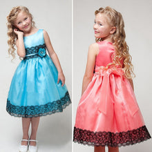 2-7Y Girls Toddlers Lovely 3D Flower Cluster Princess Dress Party Tulle Gown Dresses  ILML