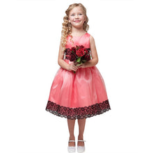 2-7Y Girls Toddlers Lovely 3D Flower Cluster Princess Dress Party Tulle Gown Dresses  ILML