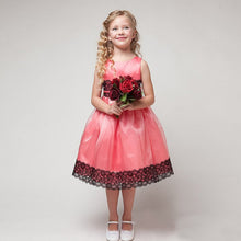 2-7Y Girls Toddlers Lovely 3D Flower Cluster Princess Dress Party Tulle Gown Dresses  ILML