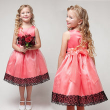 2-7Y Girls Toddlers Lovely 3D Flower Cluster Princess Dress Party Tulle Gown Dresses  ILML