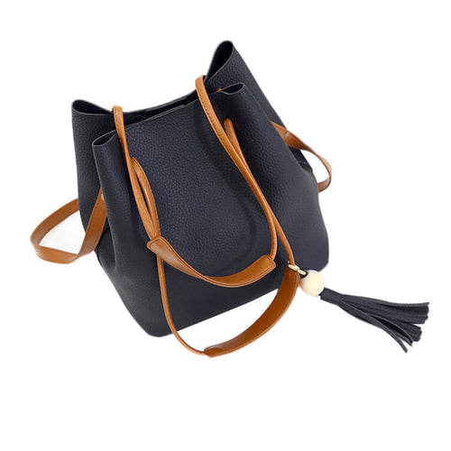 2 Pcs Tassel Women Bags Leather Hbags Cross Body Shoulder Bags Messenger Bag Women Hbag Bolsas Femininas Clutch ILML