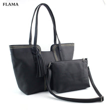 2 pcs Women messenger bags Vintage Tassel Scrub Leather Bag Crossbody Shoulder Bags Clutch Bag Hbags bolsa feminina ILML