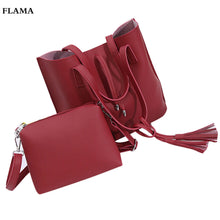 2 pcs women's hbags designer ladies Shoulder bag women messenger bags Tassels leather crossbody bag bolsa mujer ILML