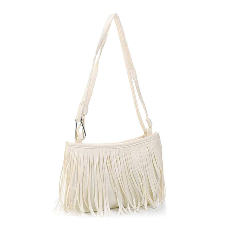 Best Selling Vintage Delicate Women Bag Tassel Leather Single Shoulder Hbag ladies Clutch bolsa feminina ILML
