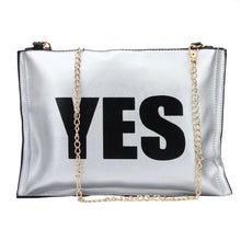 European American PU Leather Letter Pattern Clutch Shoulder Hbag ILML
