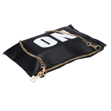 European American PU Leather Letter Pattern Clutch Shoulder Hbag ILML