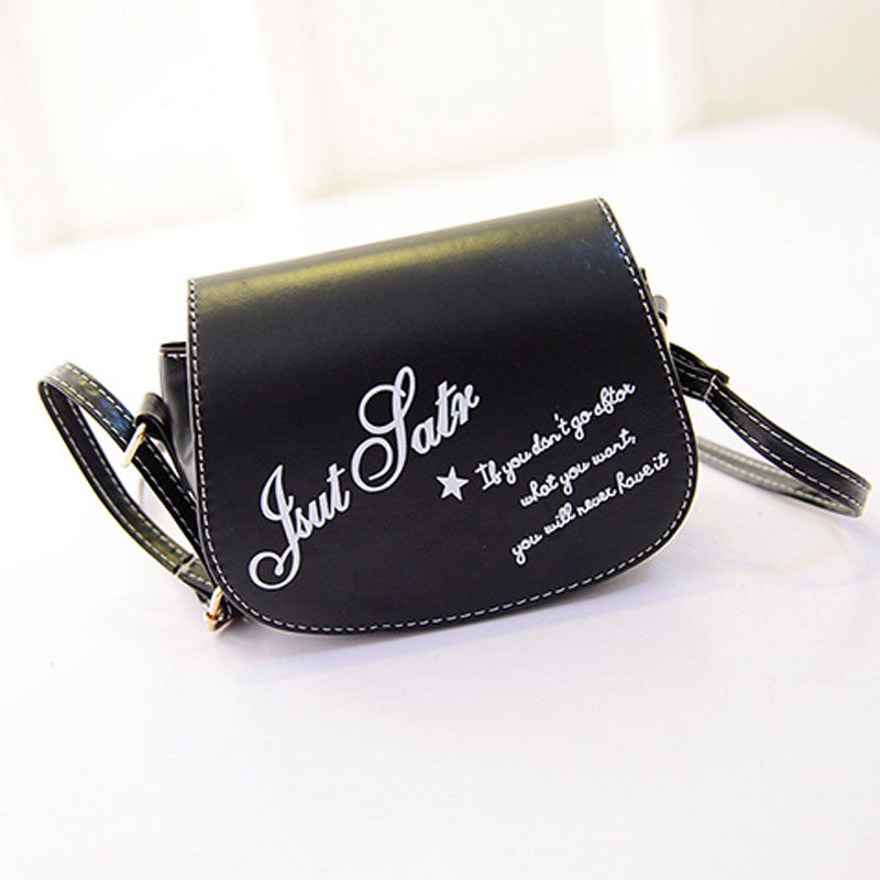 Retro PU Leather Mini Small Adjustable Hasp Shoulder Bag Hbag Letter Solid Packet  ILML
