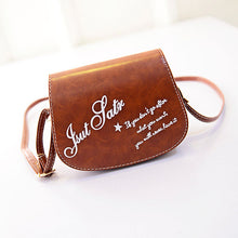Retro PU Leather Mini Small Adjustable Hasp Shoulder Bag Hbag Letter Solid Packet  ILML