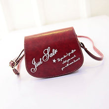 Retro PU Leather Mini Small Adjustable Hasp Shoulder Bag Hbag Letter Solid Packet  ILML