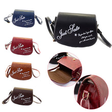 Retro PU Leather Mini Small Adjustable Hasp Shoulder Bag Hbag Letter Solid Packet  ILML