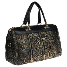 Luxury Women Leather Tote Clutch Shoulder Lace Hbag Gold Silver Color Bag Satchel Bolsa Feminina  ILML