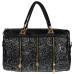 Luxury Women Leather Tote Clutch Shoulder Lace Hbag Gold Silver Color Bag Satchel Bolsa Feminina  ILML