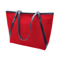 Solid Simple Leather Suede Larger Capacity Women Bag Messenger  ILML