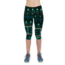 High Waist Casual Pants Women Geometric Printed Stretch Cropped Leggings Femme Feminino Slim pants ILML