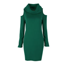 Bow Long Sleeve Straplesidi Women Sexy Club Sheath Bodycon Wool Dress Red Green Elastic Elegant Party Dresses ILML