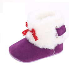 Baby Knitted Faux Fleece Crib Snow Boots Shoes Kids Bowknot Woolen Moccasins Booties Shoes ILML