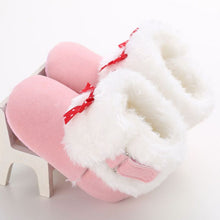 Baby Knitted Faux Fleece Crib Snow Boots Shoes Kids Bowknot Woolen Moccasins Booties Shoes ILML