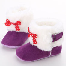 Baby Knitted Faux Fleece Crib Snow Boots Shoes Kids Bowknot Woolen Moccasins Booties Shoes ILML