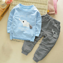 Kids Clothes Baby Boys Girls Cartoon Elephant Cotton Set Children Clothing Sets Child T-ShirtPants Suit ILML