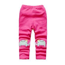 Toddler Baby Girls Kids Skinny Pants Cute Elephant Rabbit Bowknot Print Stretchy Children Warm Leggings ILML