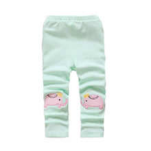 Toddler Baby Girls Kids Skinny Pants Cute Elephant Rabbit Bowknot Print Stretchy Children Warm Leggings ILML