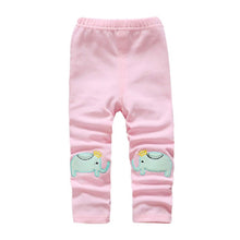 Toddler Baby Girls Kids Skinny Pants Cute Elephant Rabbit Bowknot Print Stretchy Children Warm Leggings ILML