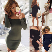 and Long Sleeve Dresses Sexy Off Shoulder Bodycon Party Dresses Women Dress Warm Robe Vestidos Plus Size ILML