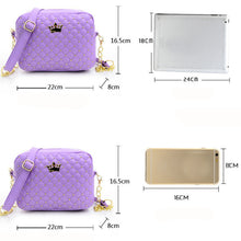 Best sold Women Bag Women Messenger Bags Rivet Chain Shoulder Bag PU Leather Crossbody Quiled bolsas ILML