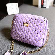 Best sold Women Bag Women Messenger Bags Rivet Chain Shoulder Bag PU Leather Crossbody Quiled bolsas ILML