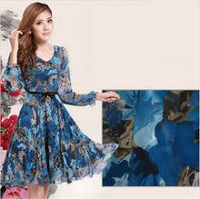 Bohemian Womens V-neck Chiffon Pleated Floral Gown Prom Chiffon Dresses Y4 ILML
