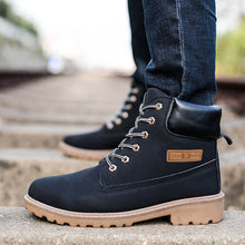 CLASSIC Men Ankle Boots Warm Nubuck leather ankle snow Martin Boots Men Shoes ILML