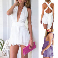 Celebrity Style Women's Overalls Deep V Neck Chiffon Jumpsuits Playsuits Boot Cut Women's Jumpers LY3 ILML