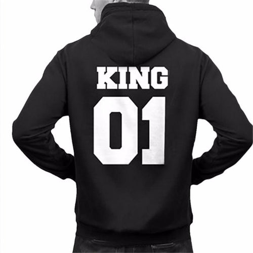 Couple Men KING 01 Letter jacket Men's Warm Up Hooded Hoodies Sweatshirt Fit Coats Tops Outwear  ILML