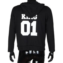 Couple Men KING 01 Letter jacket Men's Warm Up Hooded Hoodies Sweatshirt Fit Coats Tops Outwear  ILML
