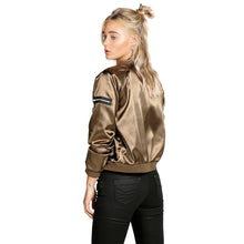European Style outwear Womens Long Sleeve O-Neck Short Zipper Slim Bomber Jacket Coat Pilot Bomber Jackets ILML