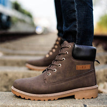 Army Green Men Ankle Boots Warm Nubuck leather ankle snow Martin Boots for Men Shoes ILML