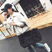 FamousSynthesic Fur Plush Women messenger bags hbags designer Crossbody Shoulder bag bolsa Tote ILML