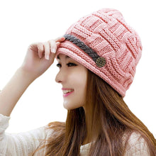 Cute Soft Women Flower Cap Knitting Beanie Cap Warm Beret Hat ILML