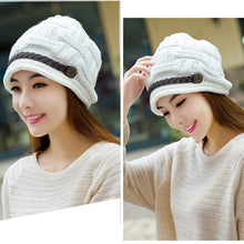 Cute Soft Women Flower Cap Knitting Beanie Cap Warm Beret Hat ILML